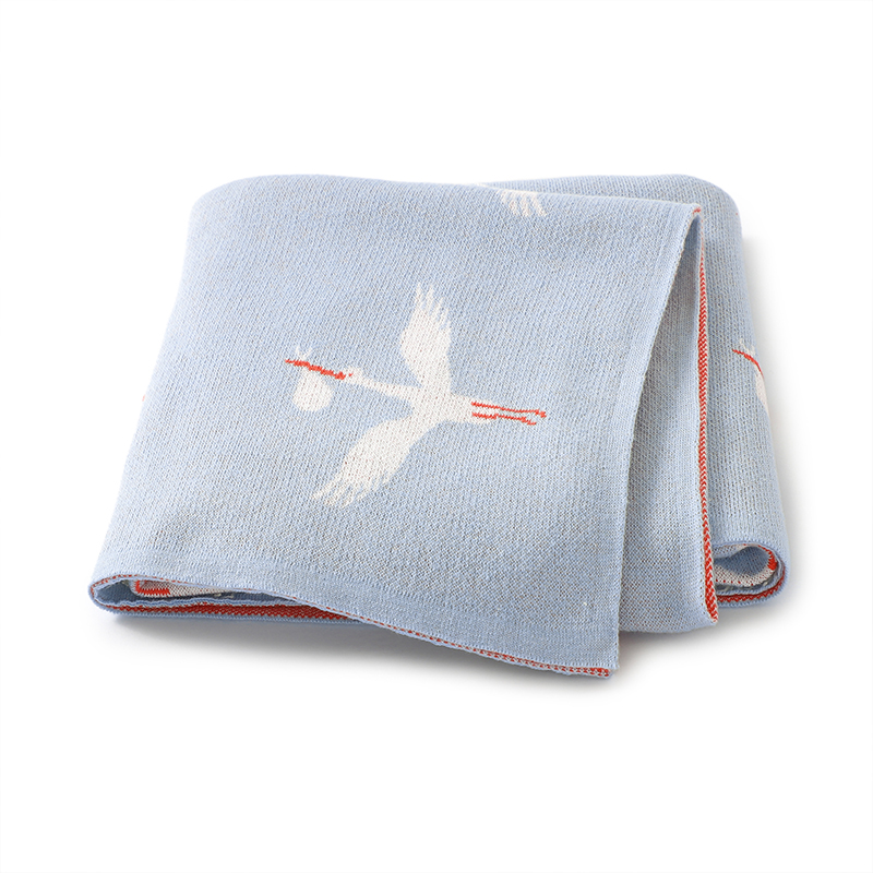 Baby Nursery Boy - Babydeken Gebreide Kinderwagen Met Zachte Pasgeboren