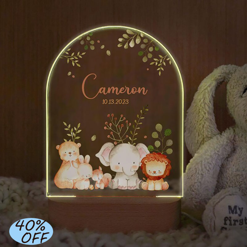 Aangepaste naam baby nachtlamp - Baby Nursery Boy recensie en prijs