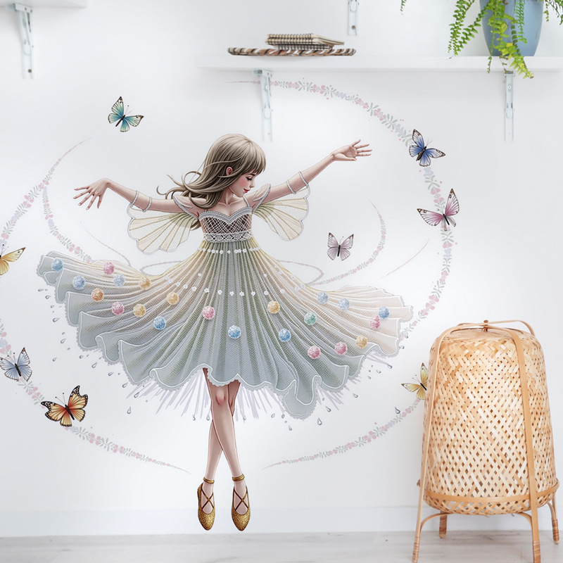 Dansend meisje vinyl kind muur - Baby Nursery Decor Girl recensie en prijs