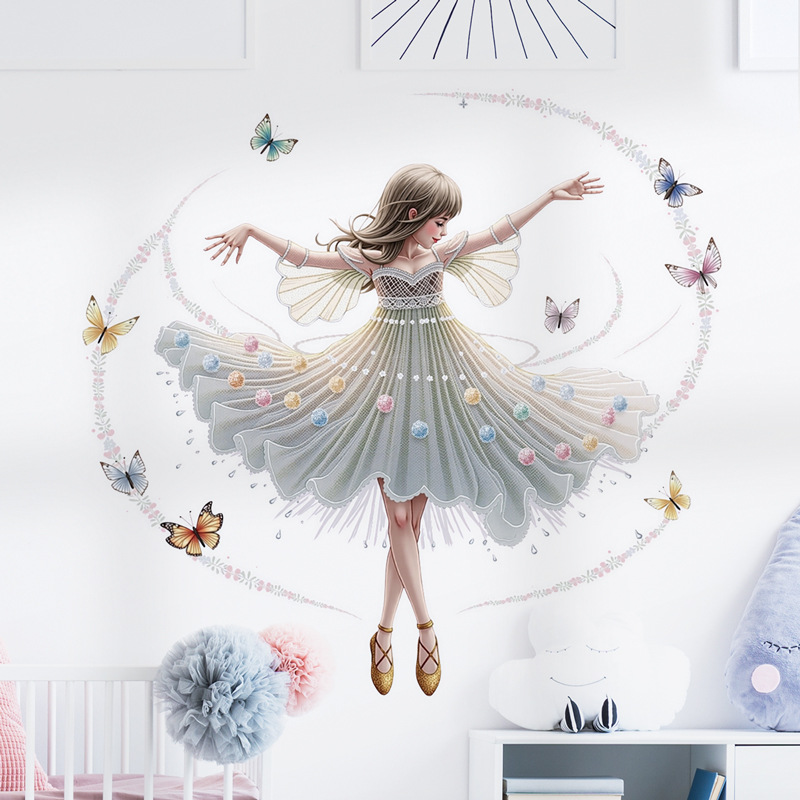 Dansend meisje vinyl kind muur - Baby Nursery Decor Girl recensie en prijs