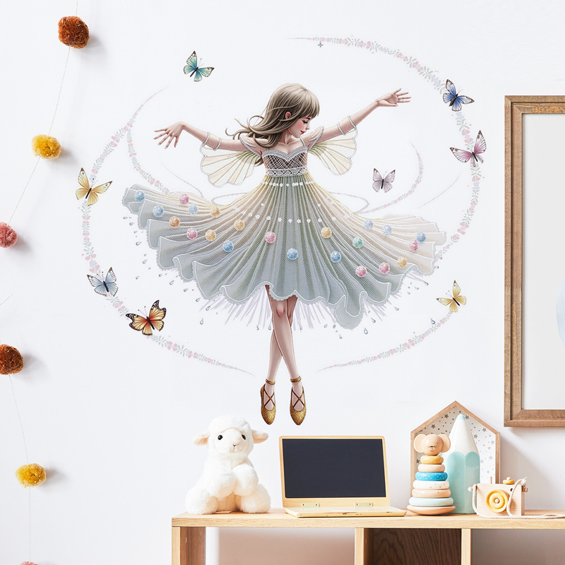 Dansend meisje vinyl kind muur - Baby Nursery Decor Girl recensie en prijs